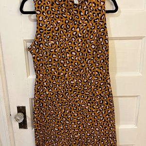 Old Navy cheetah print work dress size M